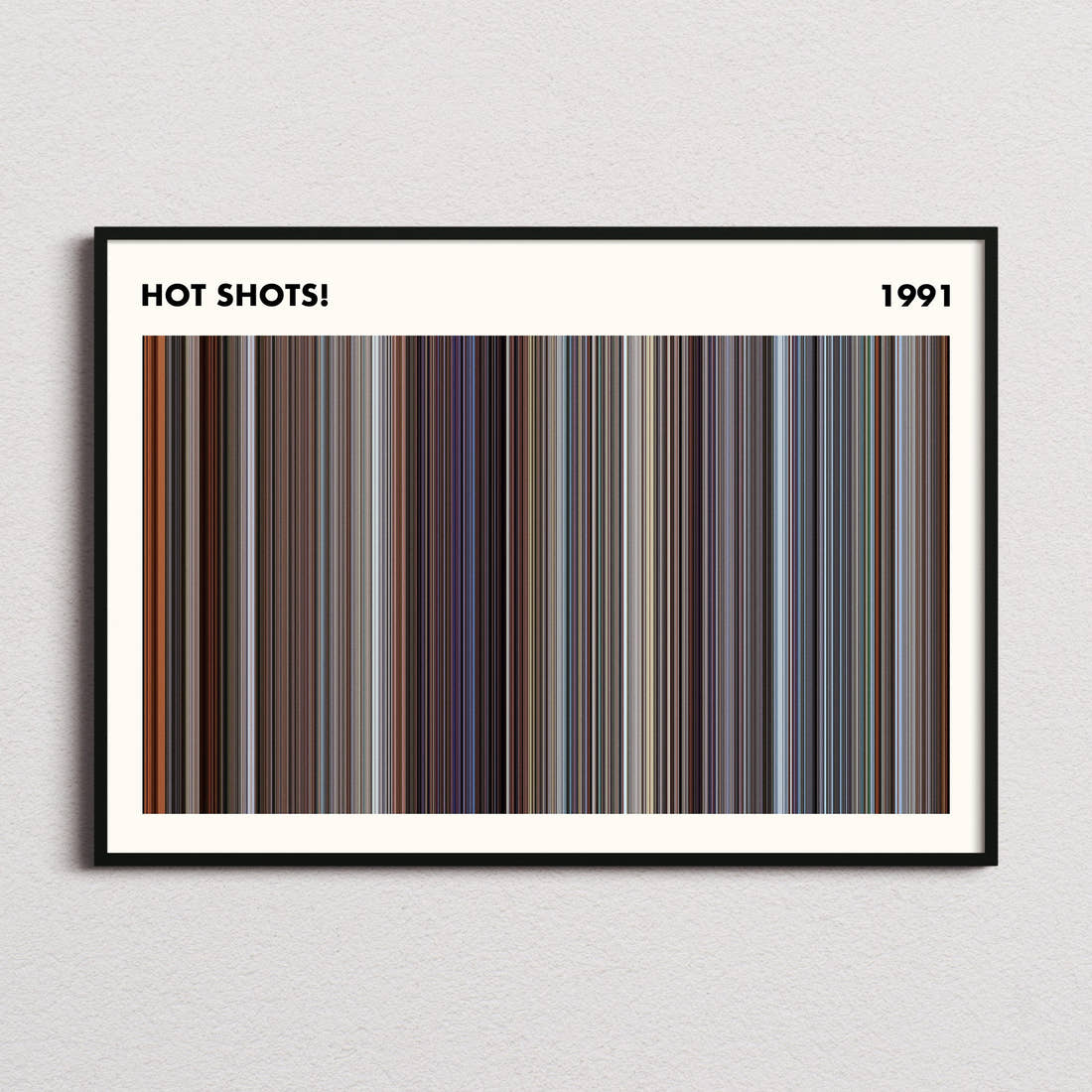 Hot Shots Movie Barcode Poster - Simplified