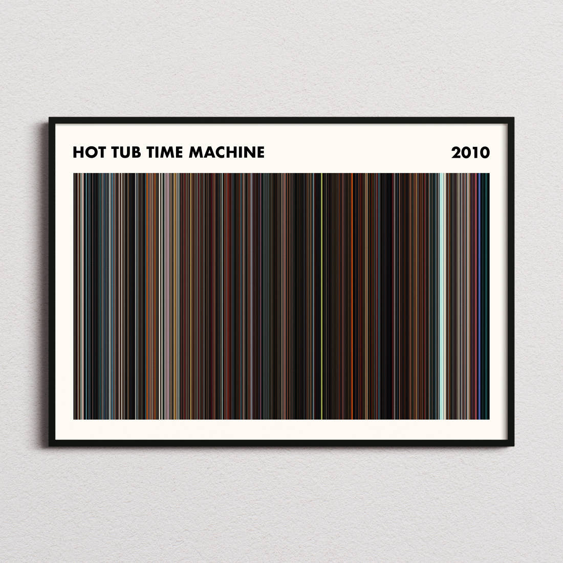 Hot Tub Time Machine Movie Barcode Poster - Simplified