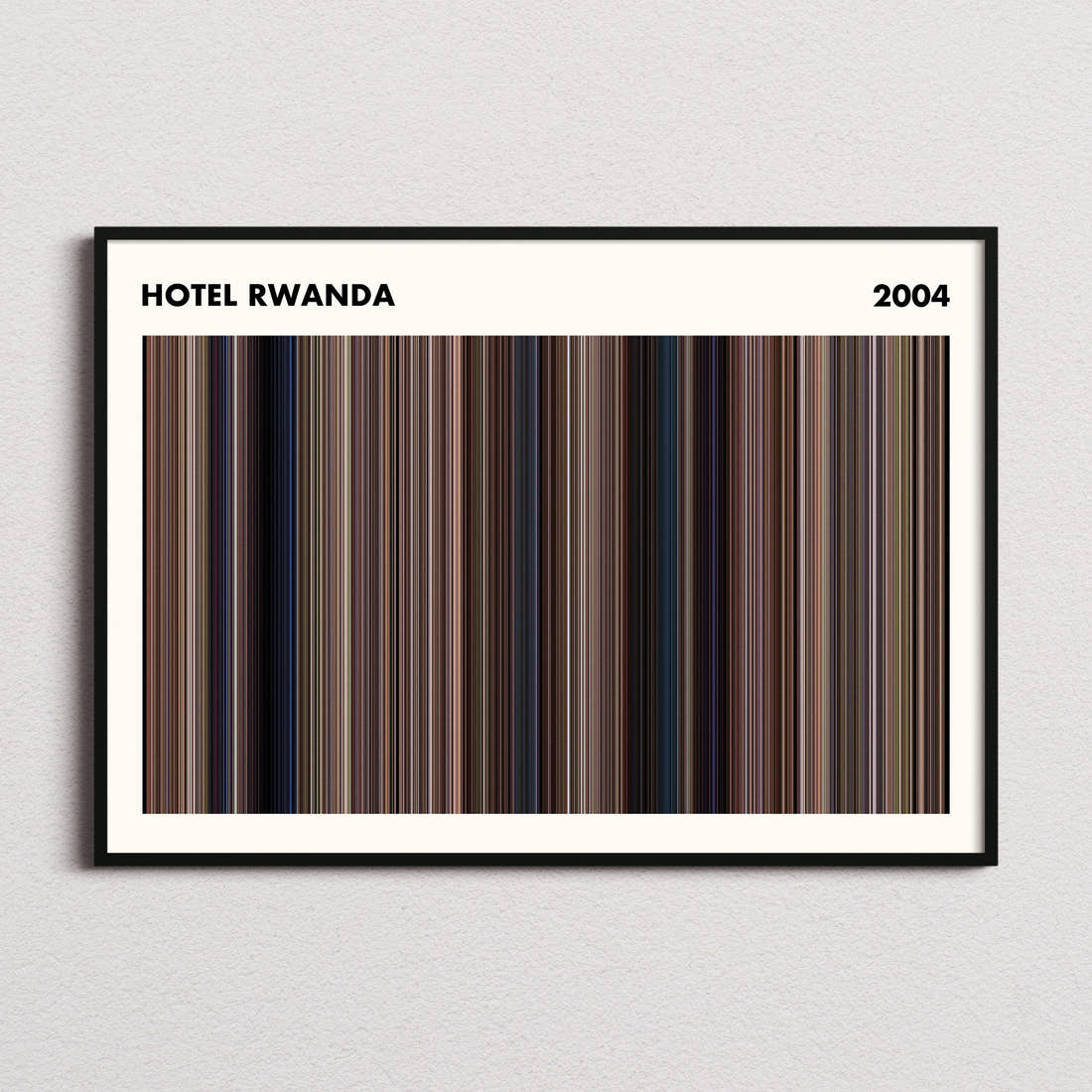 Hotel Rwanda Movie Barcode Poster - Simplified