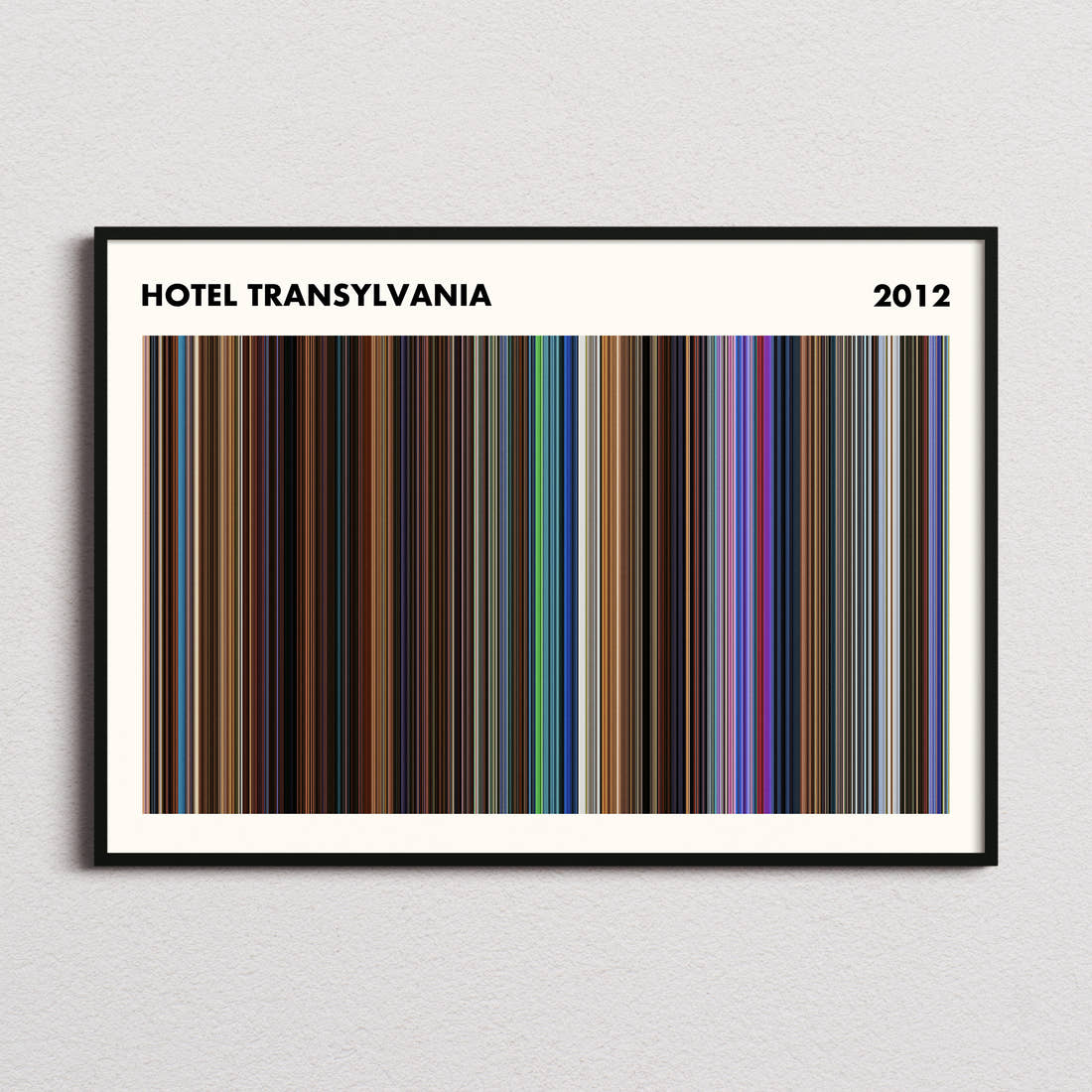 Hotel Transylvania Movie Barcode Poster - Simplified