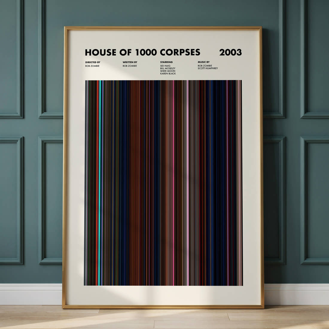 House of 1000 Corpses Movie Barcode Poster