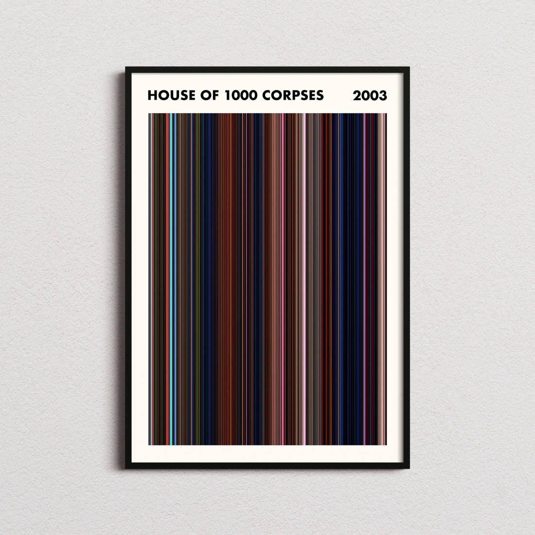 House of 1000 Corpses Movie Barcode Poster - Simplified