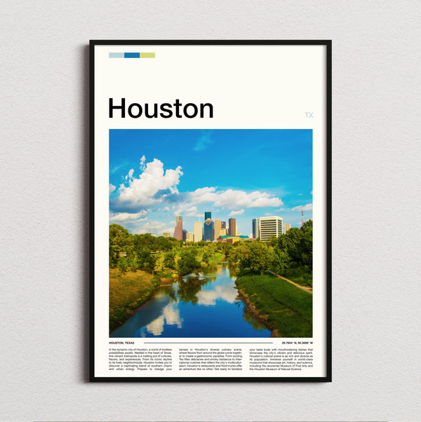 Houston - Buffalo Bayou - Travel Print