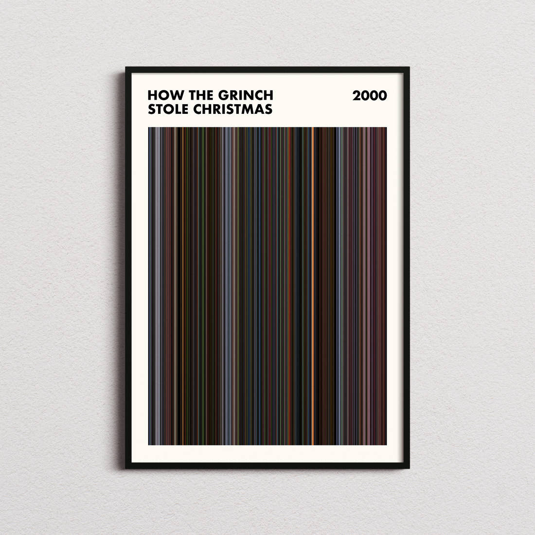 How the Grinch Stole Christmas Movie Barcode Poster - Simplified