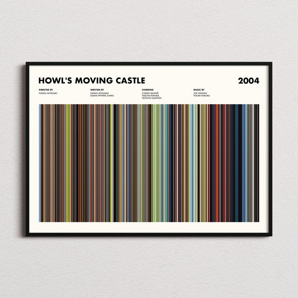 Howl's Moving Castle Movie Barcode Poster