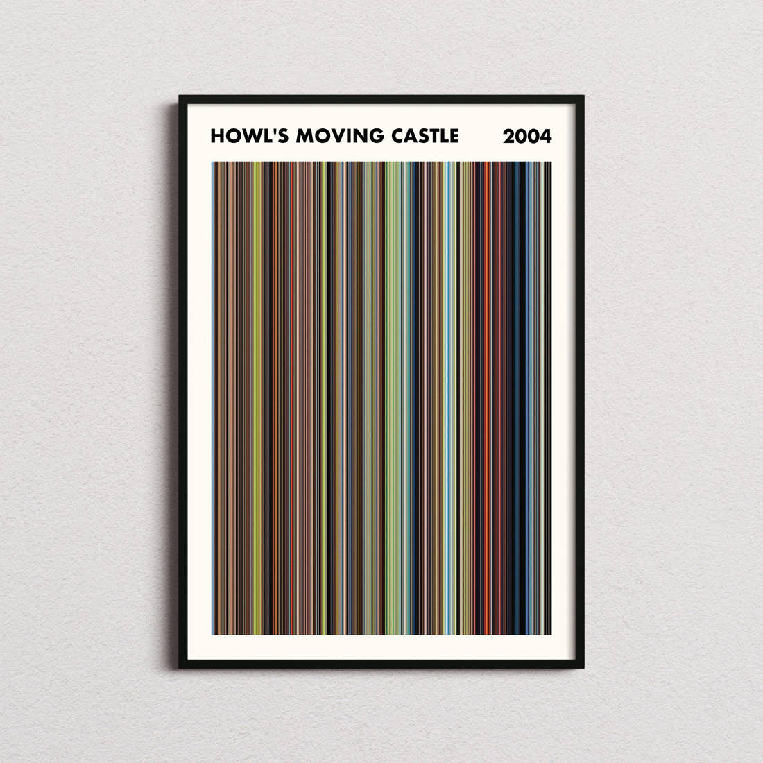 Howl's Moving Castle Movie Barcode Poster - Simplified