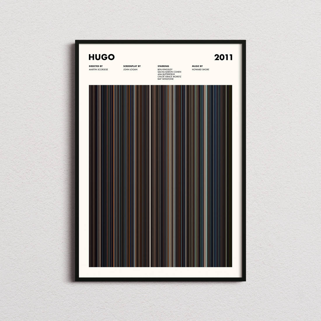 Hugo Movie Barcode Poster