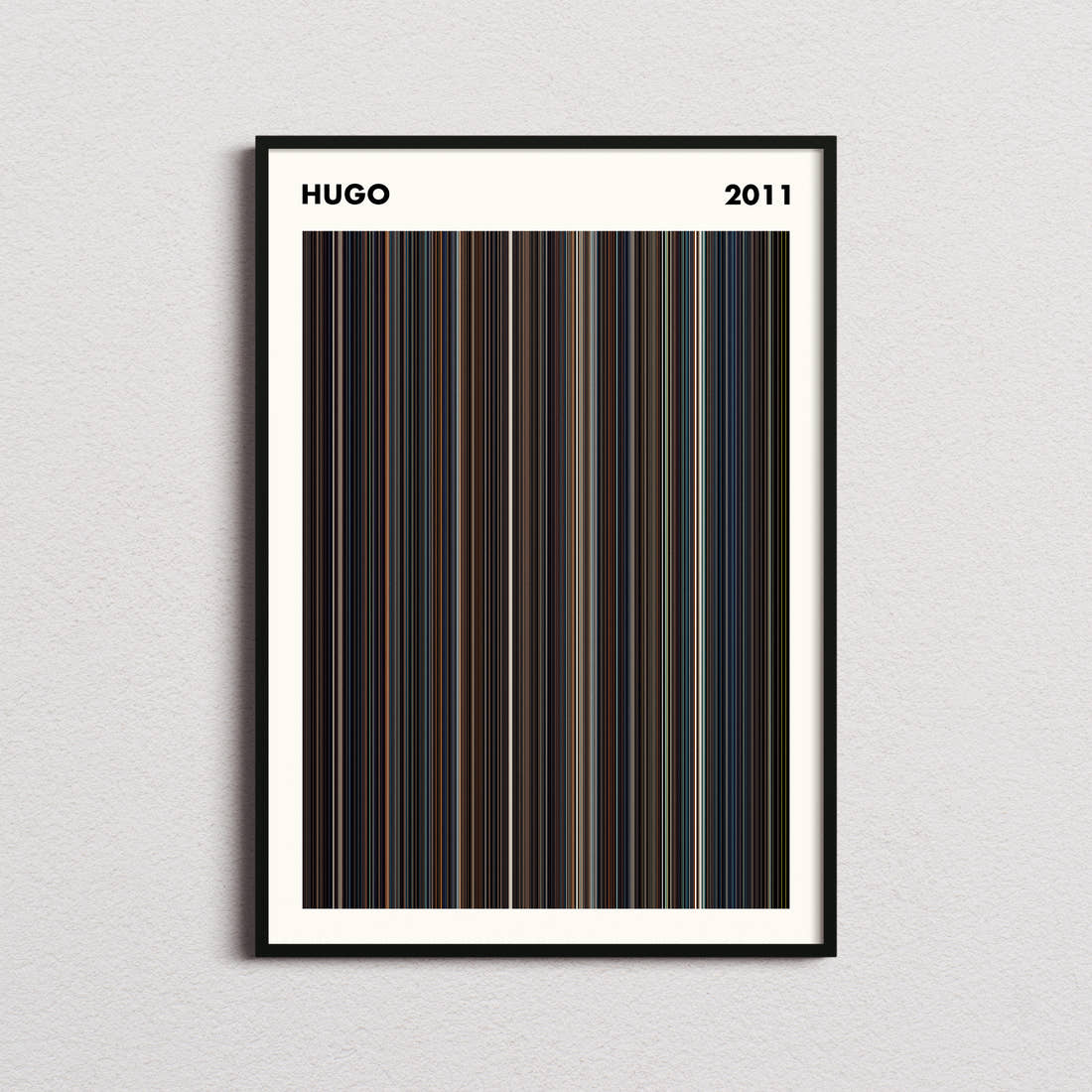 Hugo Movie Barcode Poster - Simplified