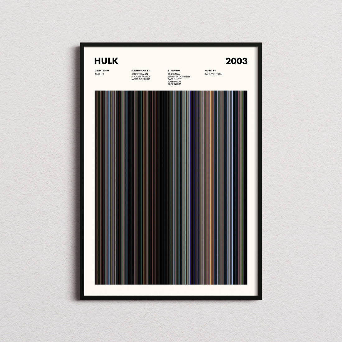 Hulk Movie Barcode Poster