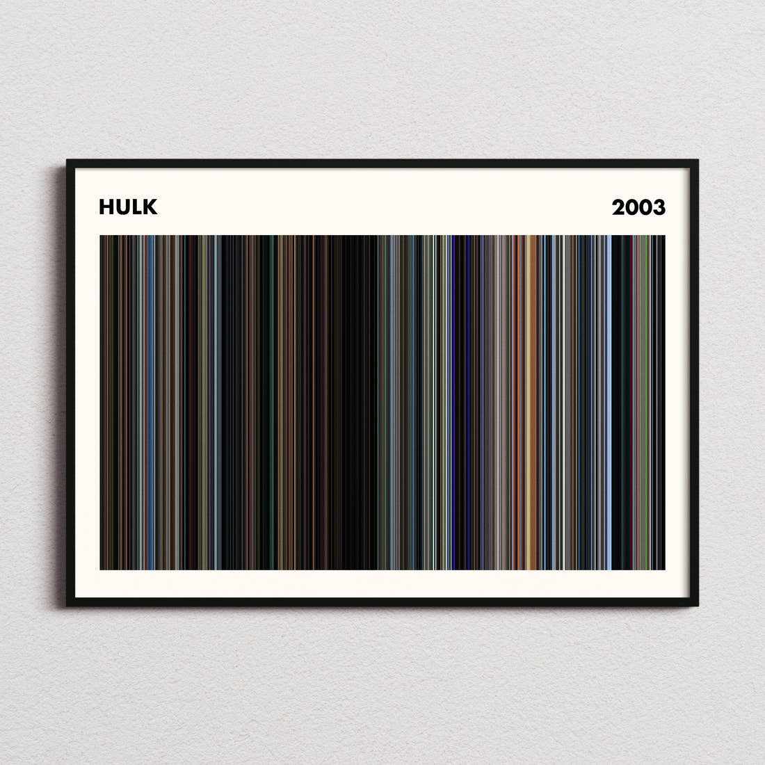 Hulk Movie Barcode Poster - Simplified