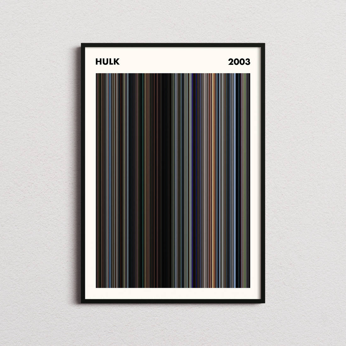 Hulk Movie Barcode Poster - Simplified
