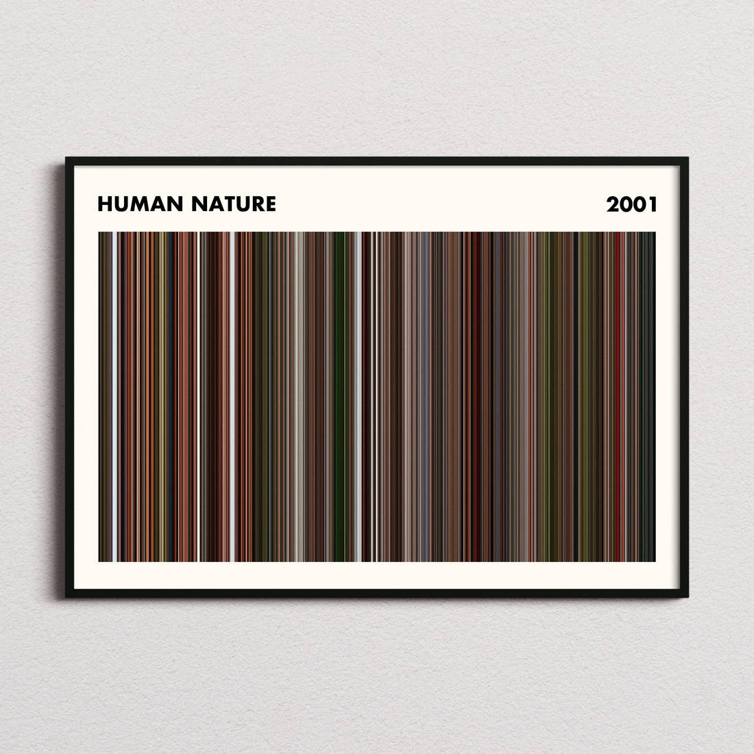 Human Nature Movie Barcode Poster - Simplified