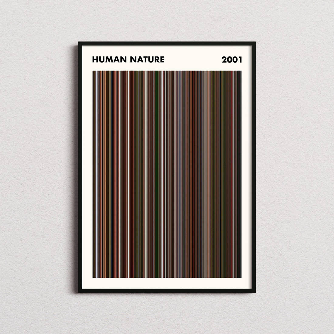 Human Nature Movie Barcode Poster - Simplified