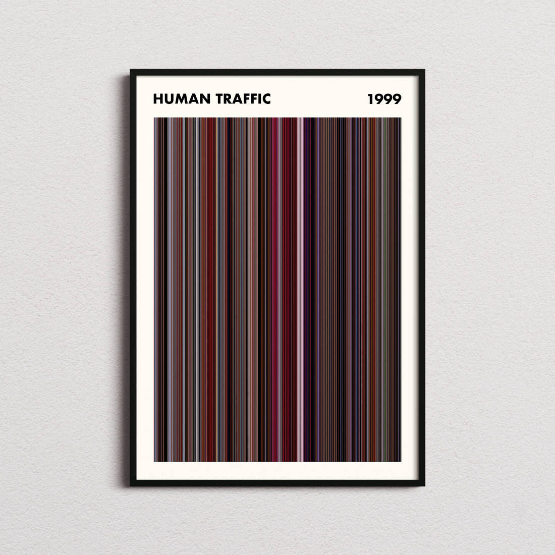 Human Traffic Movie Barcode Poster - Simplified