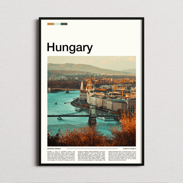 Hungary - Parliament And Chain Bridge - Travel Print