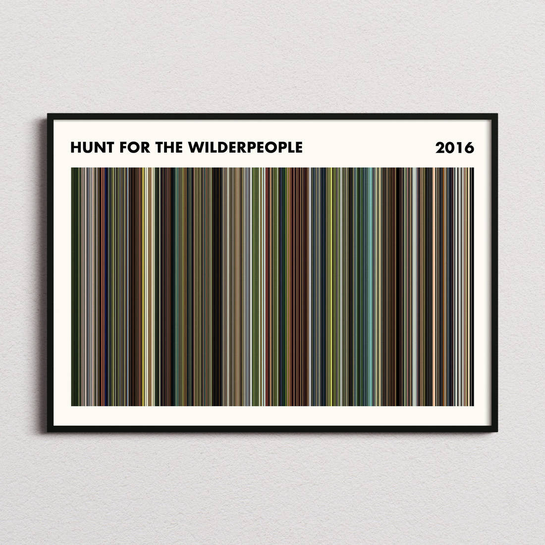 Hunt for the Wilderpeople Movie Barcode Poster - Simplified