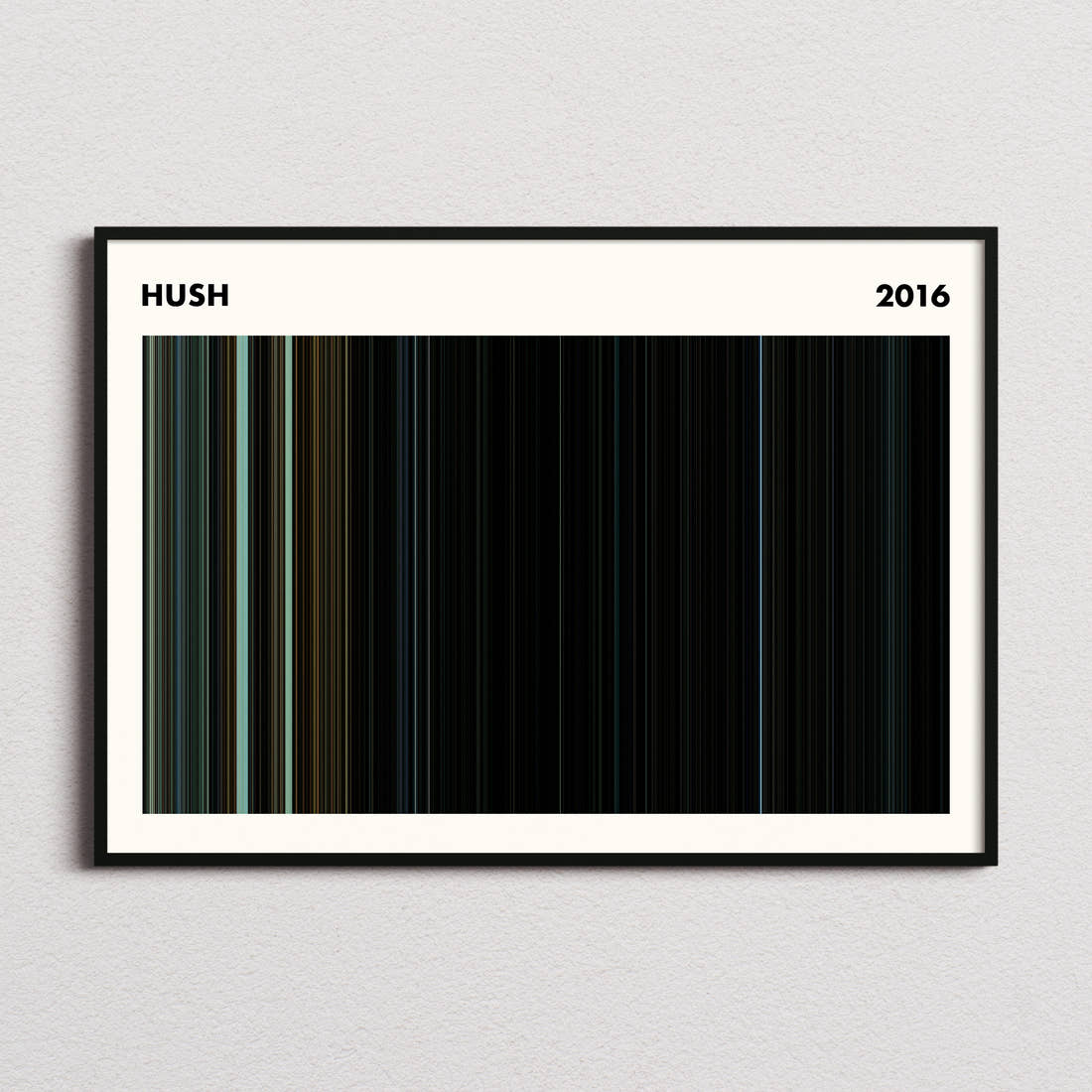 Hush Movie Barcode Poster - Simplified