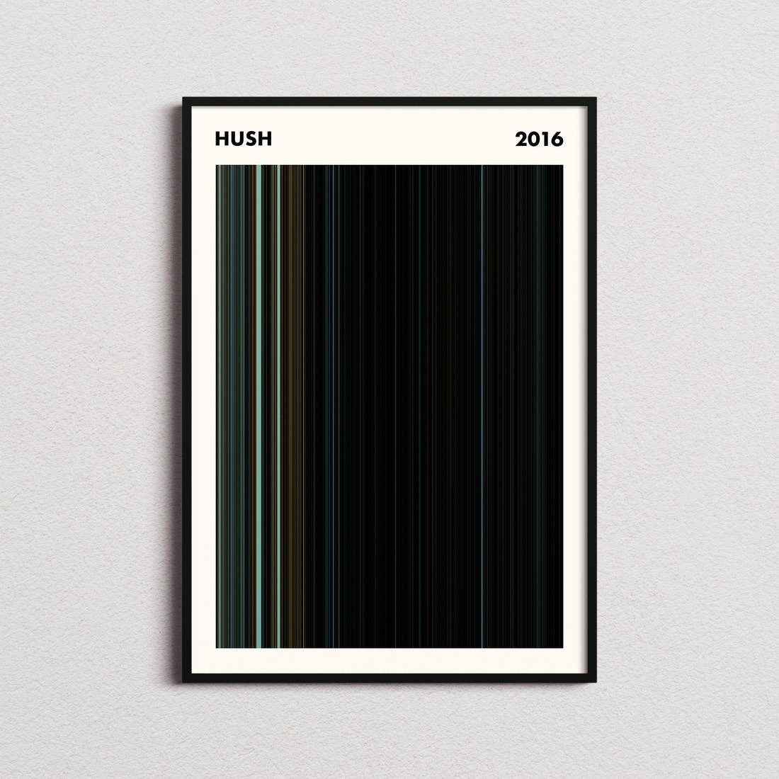 Hush Movie Barcode Poster - Simplified