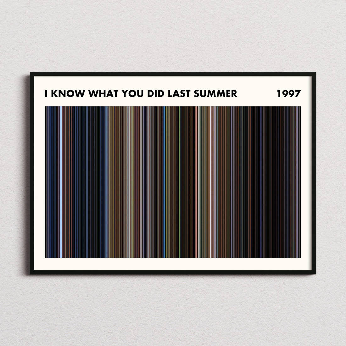 I Know What You Did Last Summer (1997) Movie Barcode Poster - Simplified