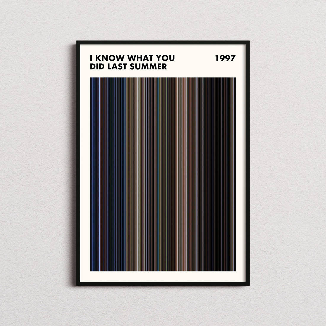 I Know What You Did Last Summer (1997) Movie Barcode Poster - Simplified
