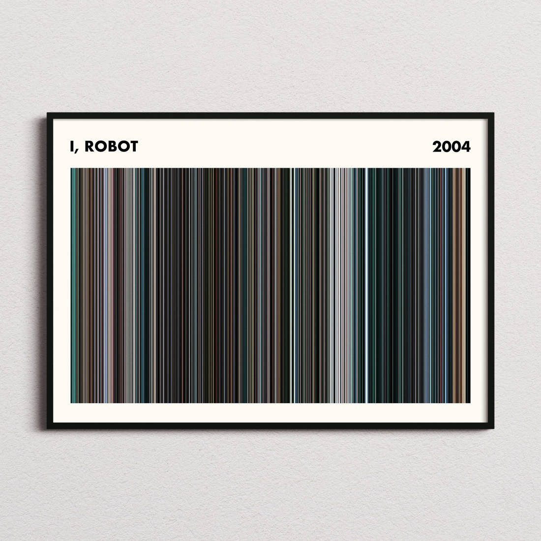 I, Robot Movie Barcode Poster - Simplified