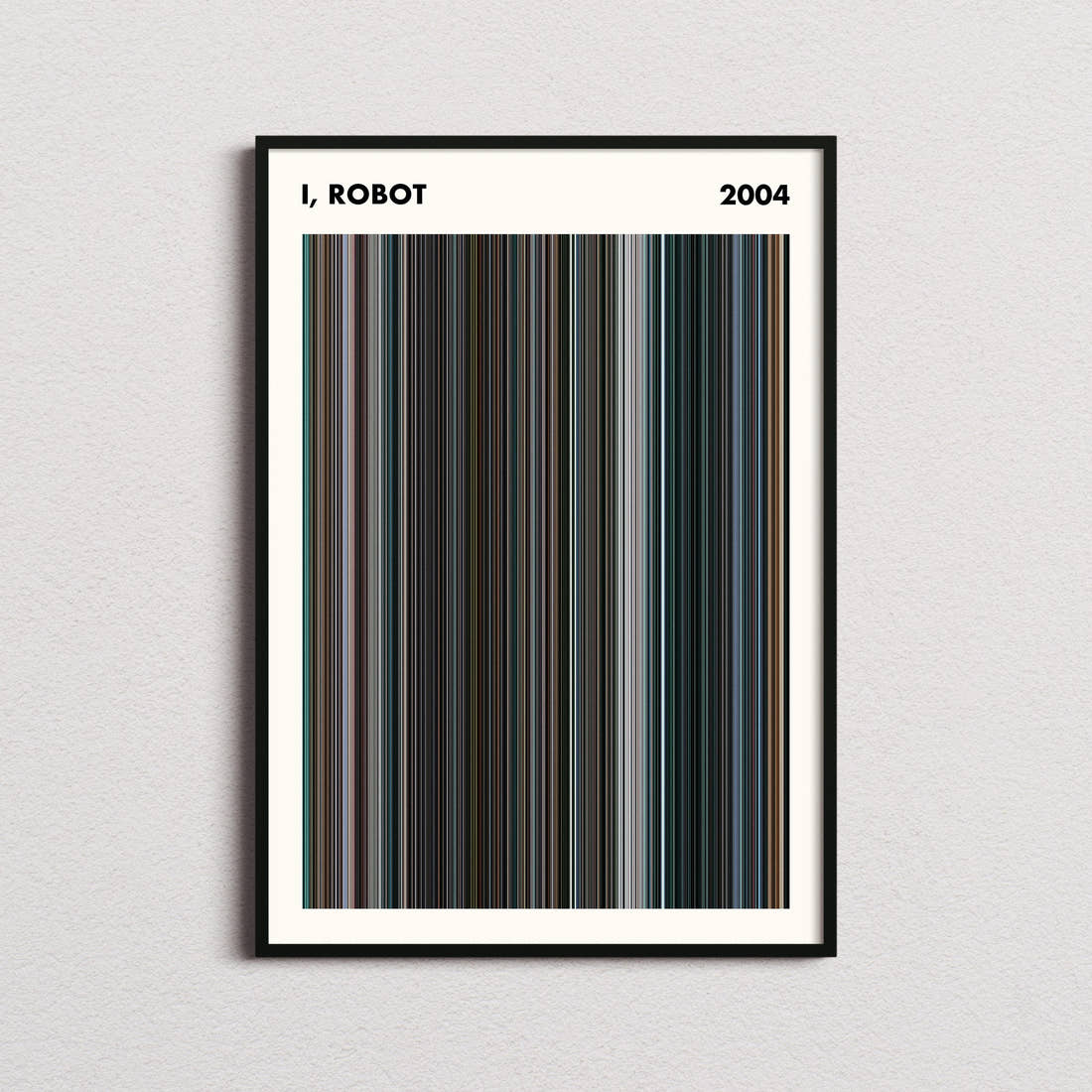 I, Robot Movie Barcode Poster - Simplified
