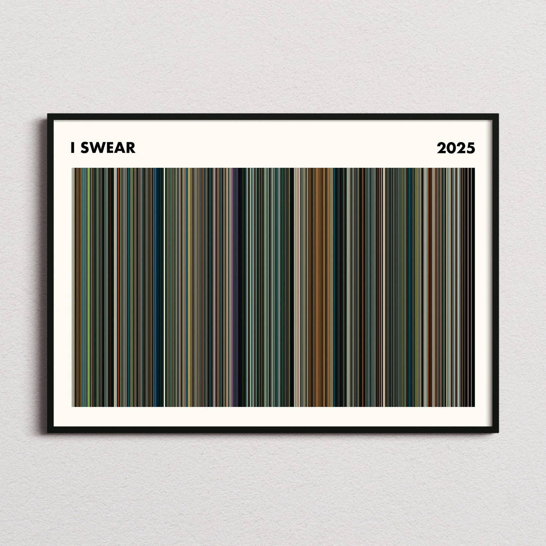 I Swear Movie Barcode Poster - Simplified