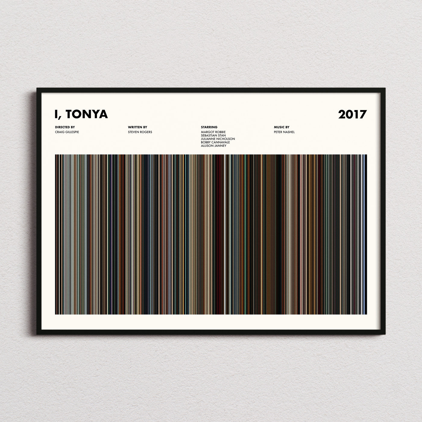 I, Tonya Movie Barcode Poster