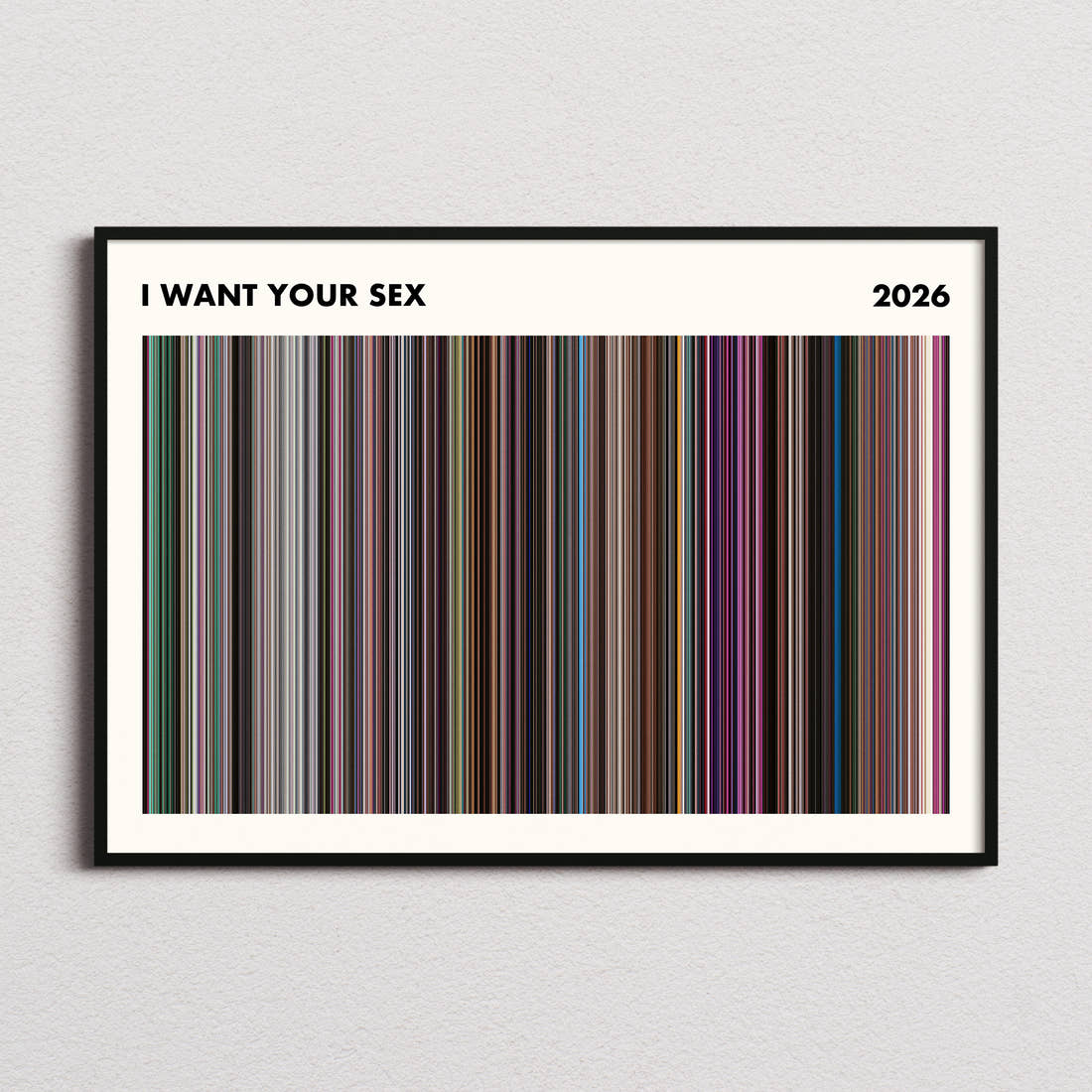 I Want Your Sex Movie Barcode Poster - Simplified