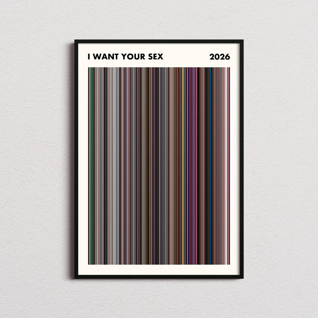 I Want Your Sex Movie Barcode Poster - Simplified