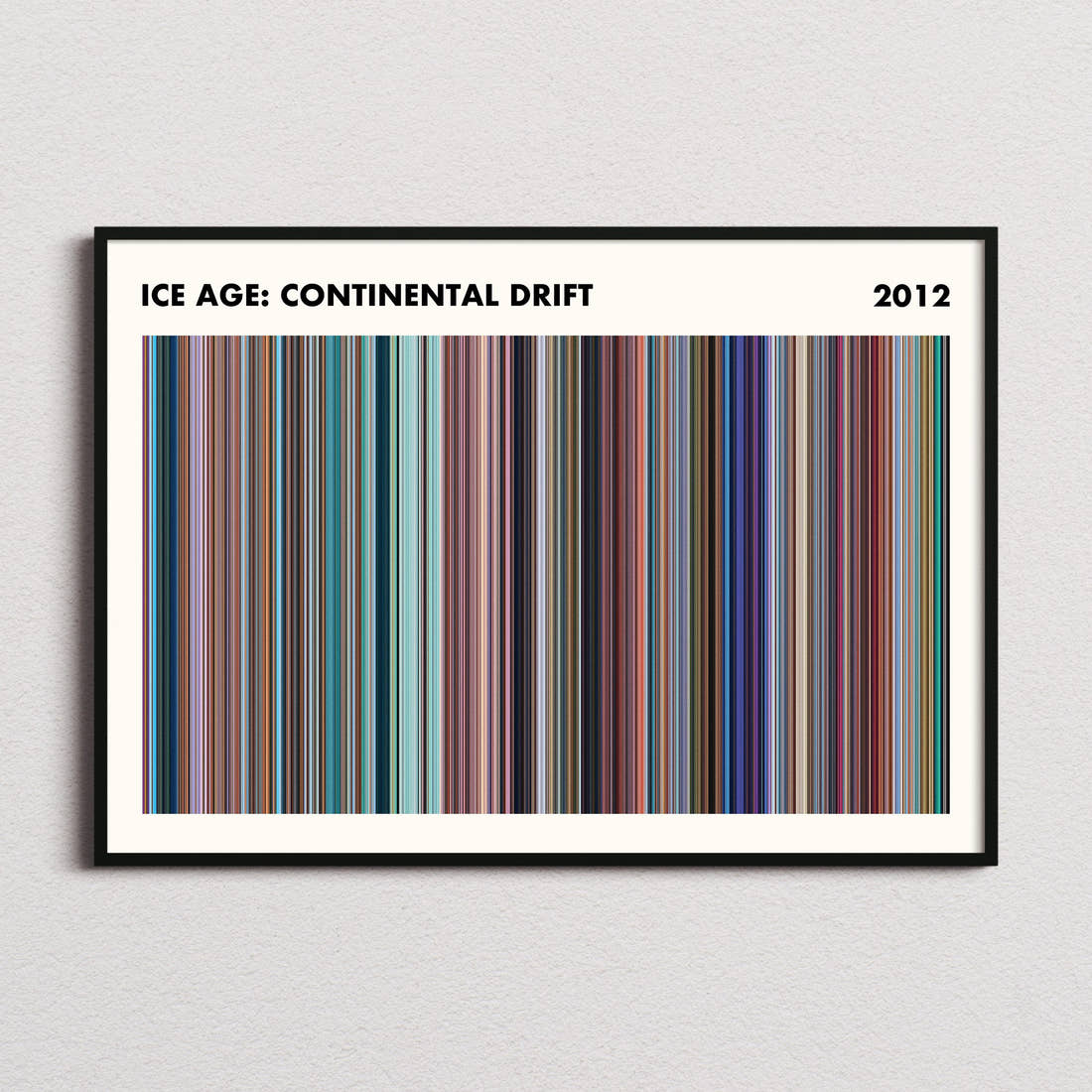 Ice Age: Continental Drift Movie Barcode Poster - Simplified