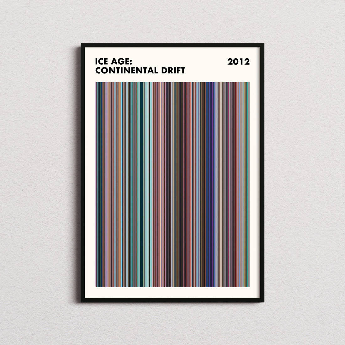 Ice Age: Continental Drift Movie Barcode Poster - Simplified