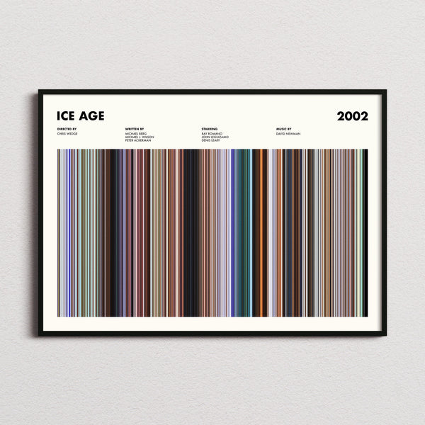 Ice Age Movie Barcode Poster
