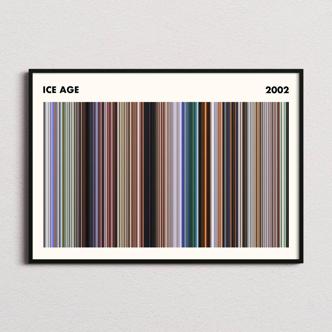Ice Age Movie Barcode Poster - Simplified