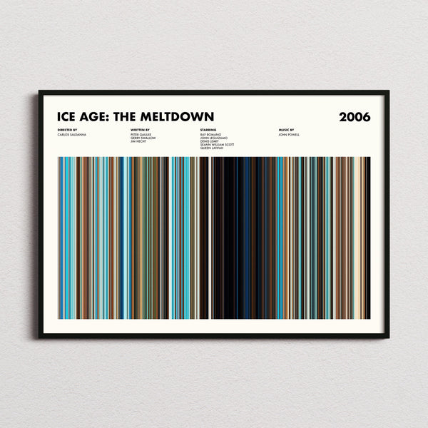 Ice Age the Meltdown Movie Barcode Poster