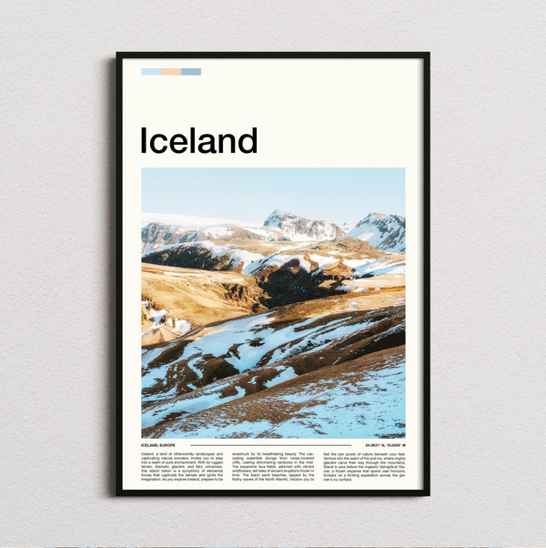 Iceland - Snowy Valley - Travel Print