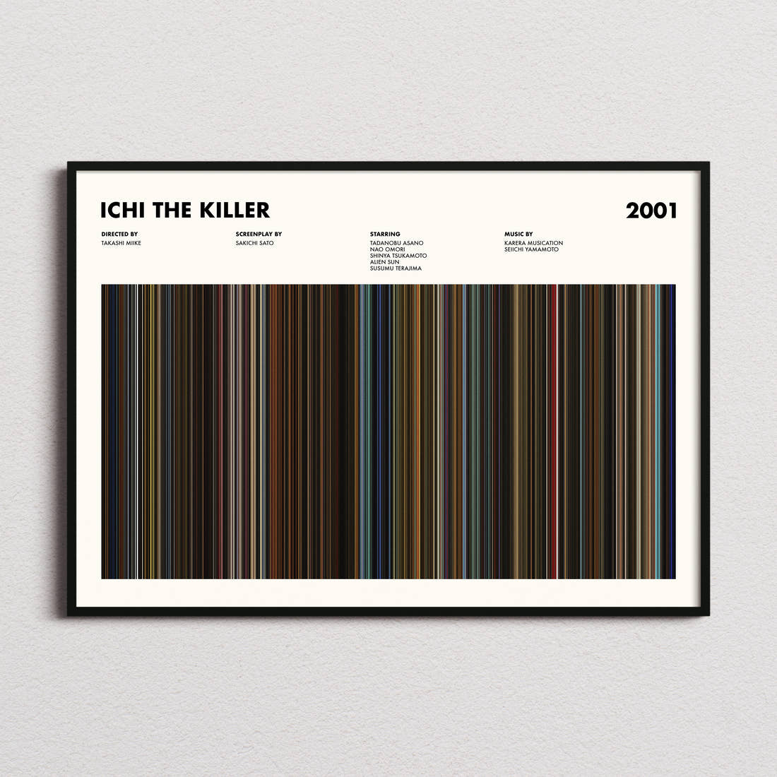 Ichi the Killer Movie Barcode Poster