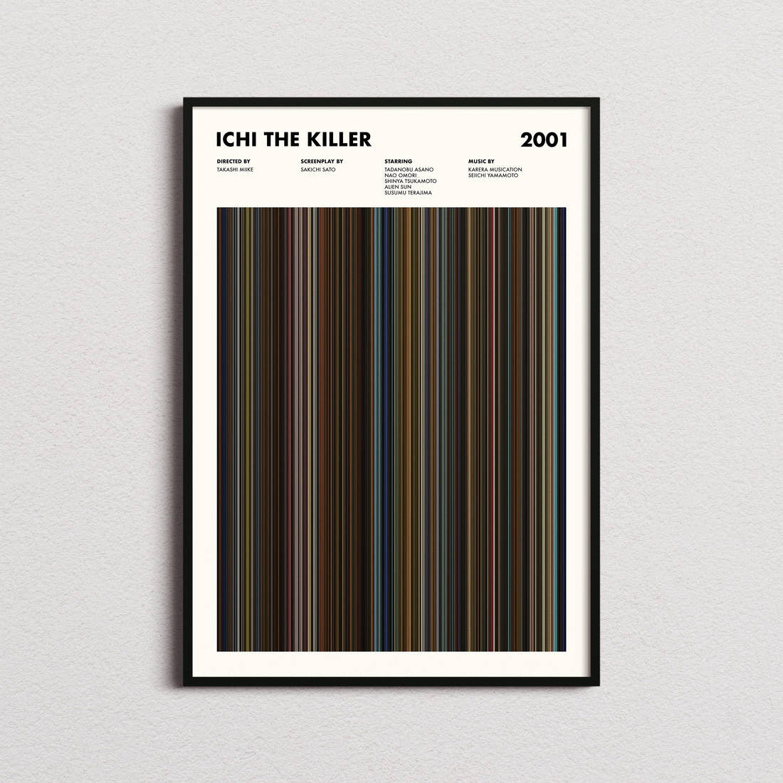 Ichi the Killer Movie Barcode Poster