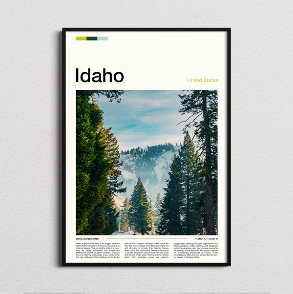 Idaho - Pine Trees And Mist - Travel Print