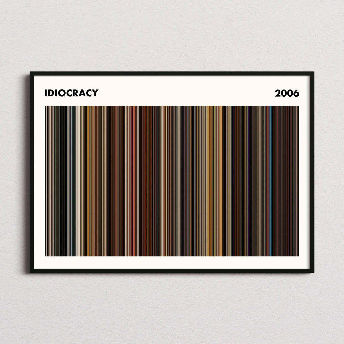 Idiocracy Movie Barcode Poster - Simplified