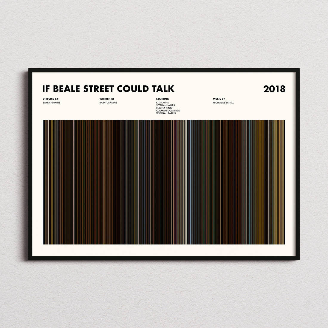 If Beale Street Could Talk Movie Barcode Poster