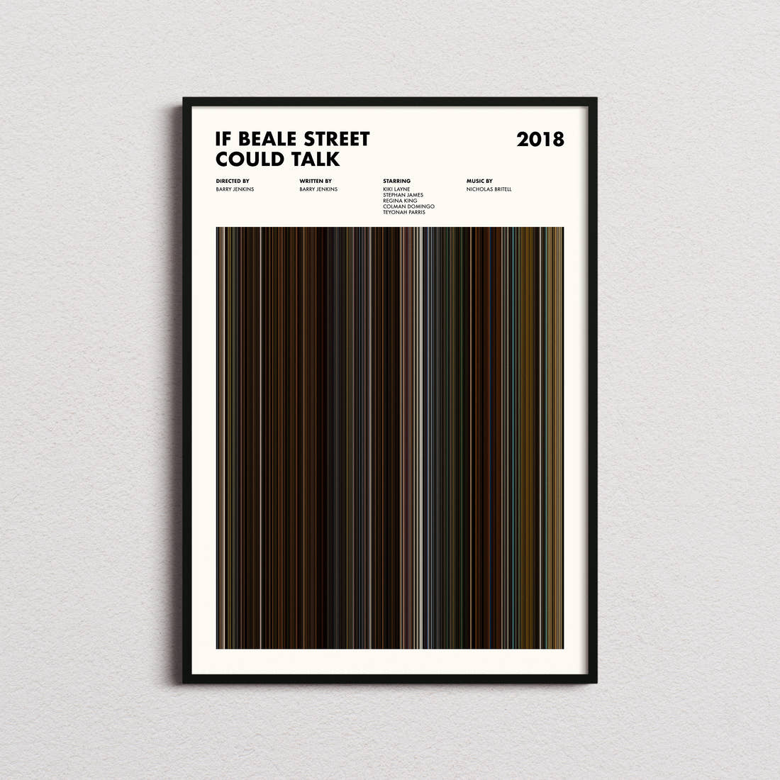 If Beale Street Could Talk Movie Barcode Poster