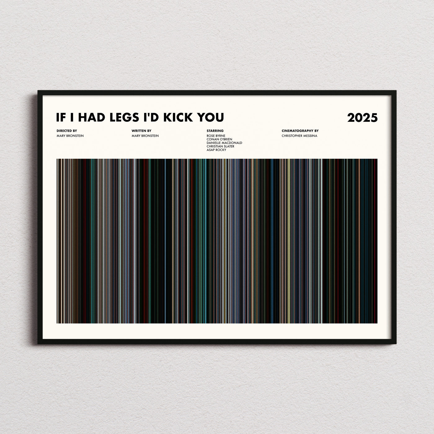 If I Had Legs I'd Kick You Movie Barcode Poster