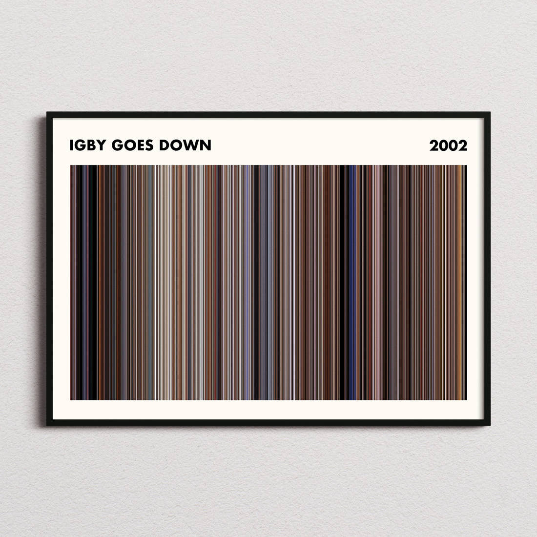 Igby Goes Down Movie Barcode Poster - Simplified