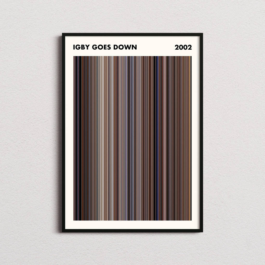 Igby Goes Down Movie Barcode Poster - Simplified