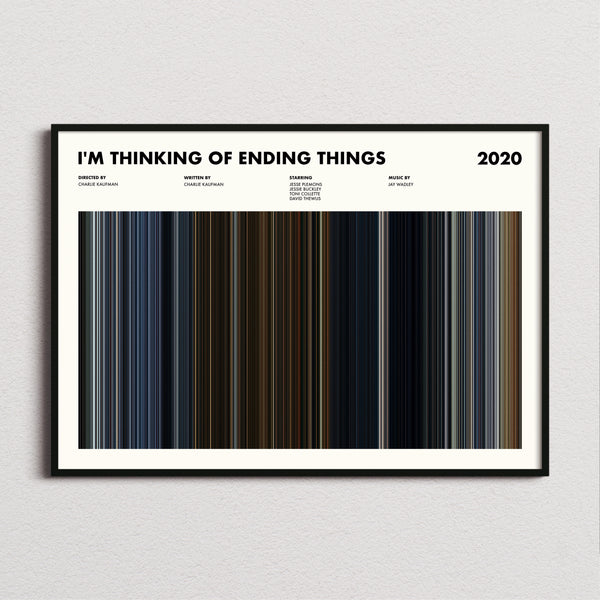 I'm Thinking Of Ending Things Movie Barcode Poster