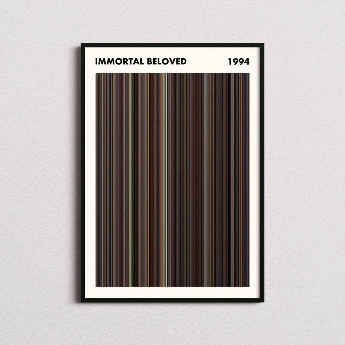 Immortal Beloved Movie Barcode Poster - Simplified