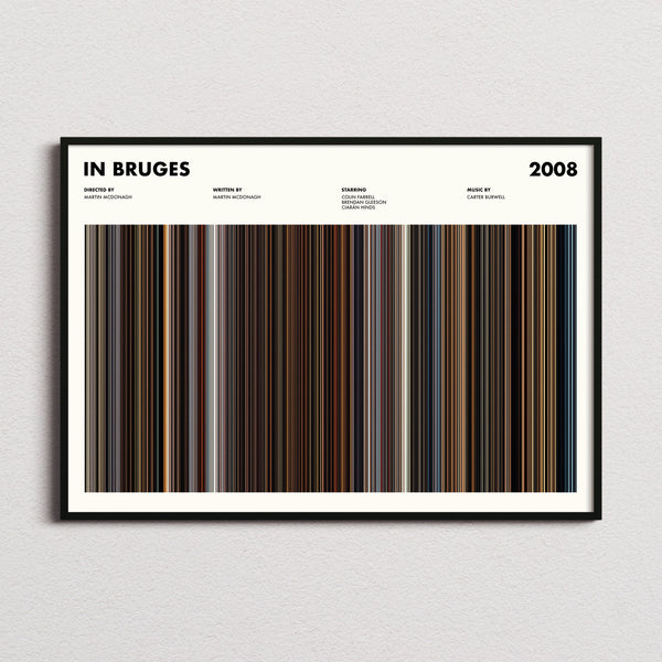 In Bruges Movie Barcode Poster