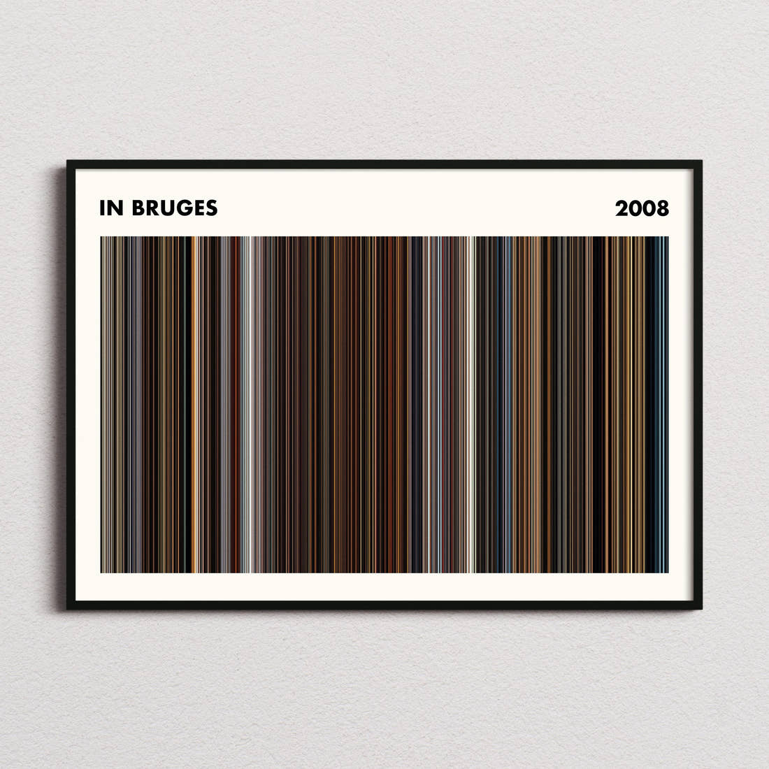 In Bruges Movie Barcode Poster - Simplified
