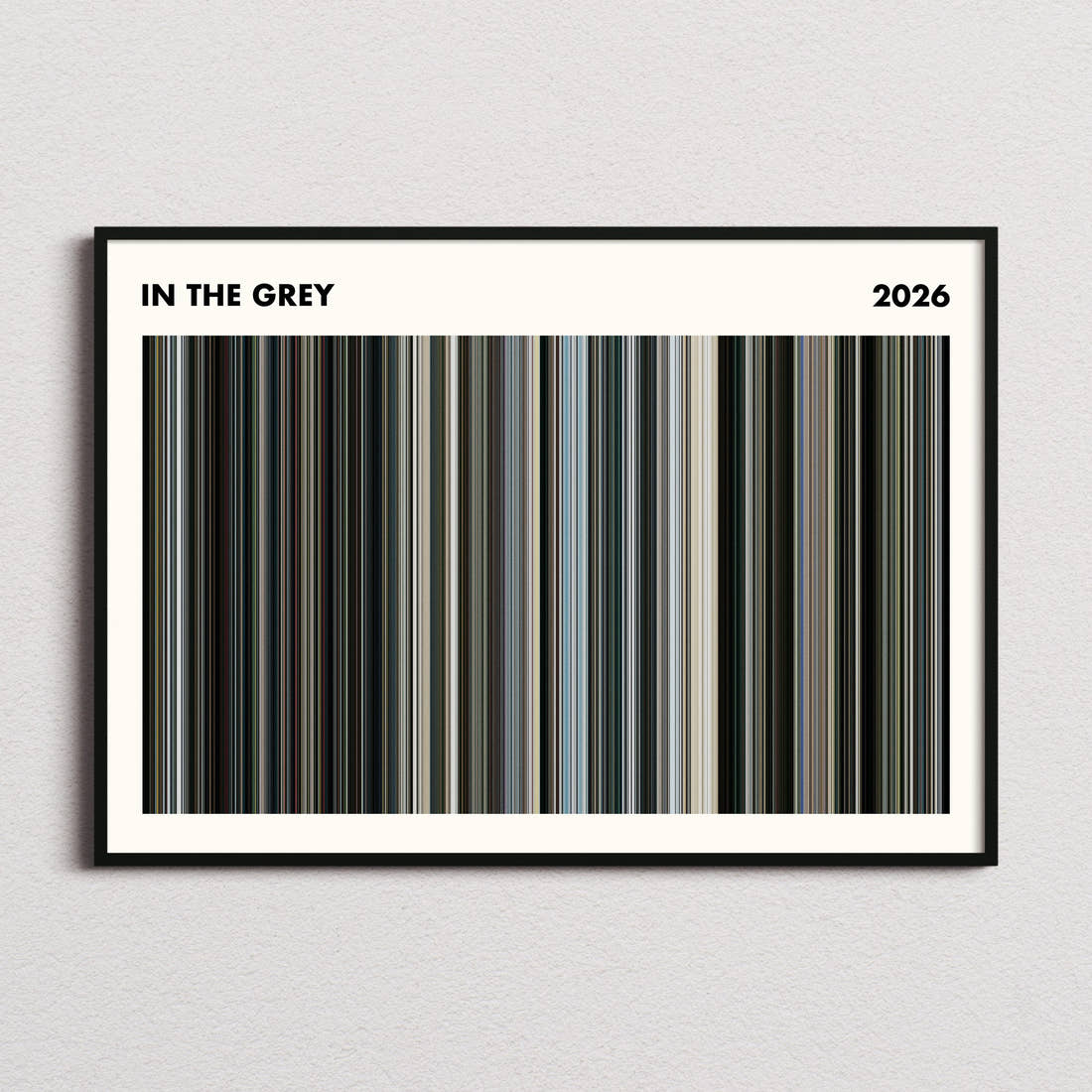 In the Grey Movie Barcode Poster - Simplified